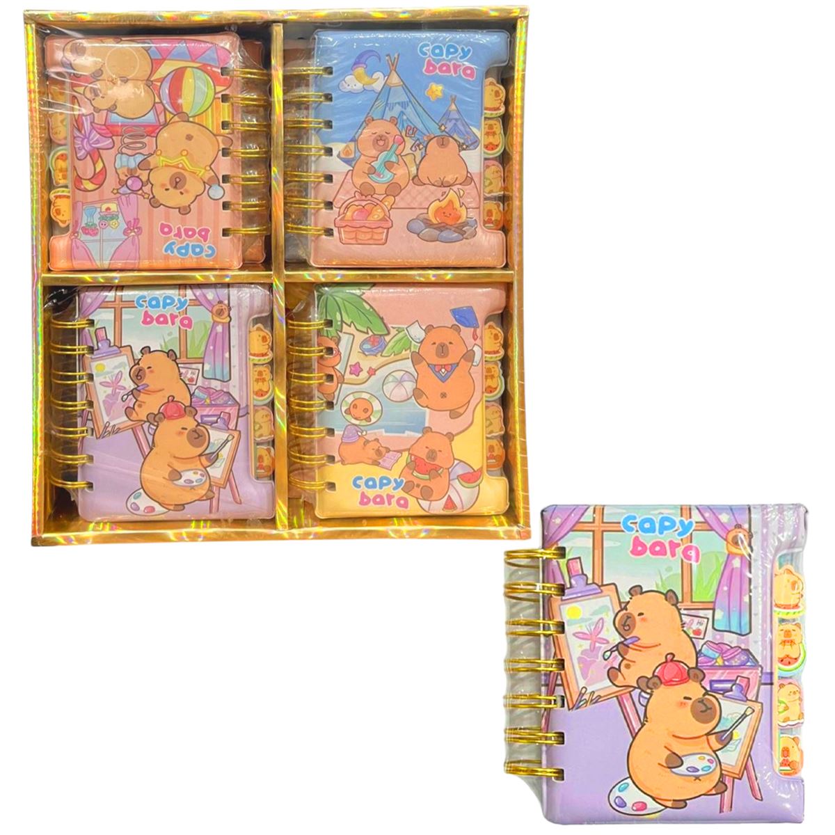 MAXX NOT DEFTERİ BC-231 9x11 SPİRALLİ PUFFY KAPAK AYRAÇLI CAPYBARA 12 Lİ 1