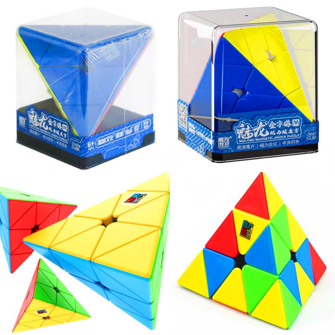 MOYU MEİLONG ZEKA KÜPÜ MF8845 PİRAMİT MAGNETİC CUBE PLASTİK KUTUDA 6+ 1