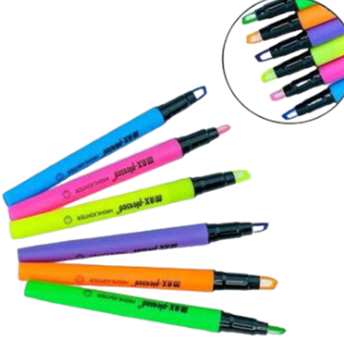 MAX PLEASED FOSFORLU KALEM NEON 6 RENK 1