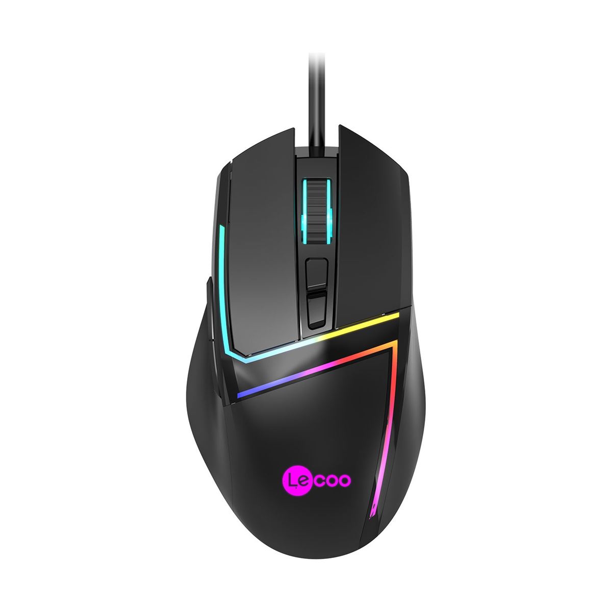 LECOO MOUSE KABLOLU MS106 SİYAH 7 TUŞLU RGB IŞIKLI 1