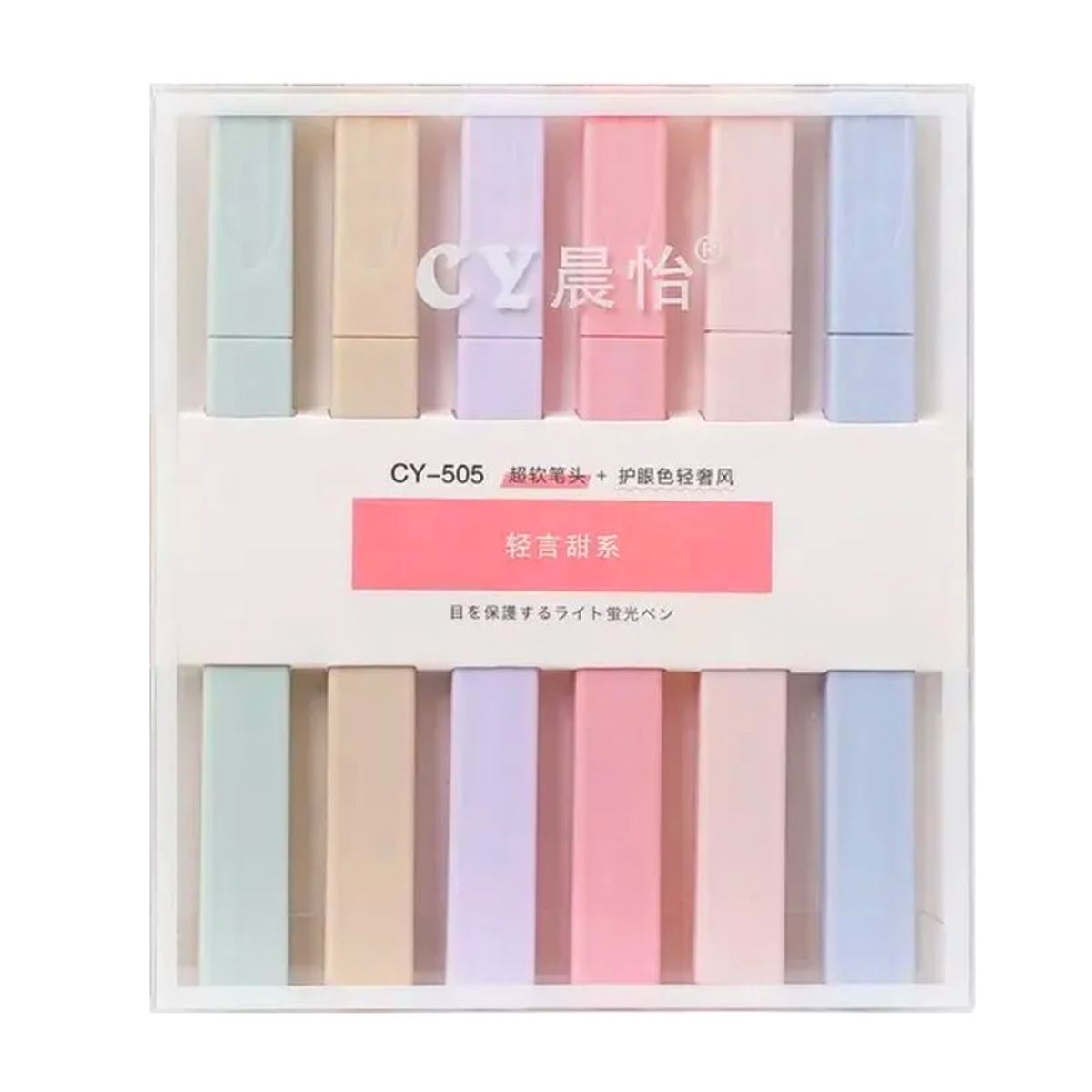 CY FOSFORLU KALEM CY-505 PASTEL 6 RENK 1