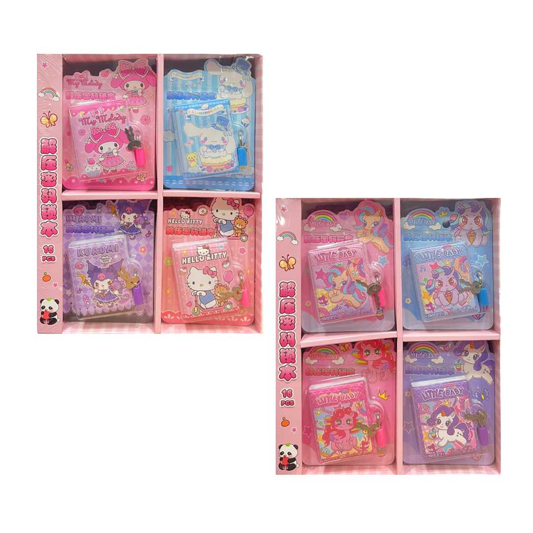 CUTE FOAL MİNİ NOT DEFTERİ JY72007-JY72008 56x74MM PUFFY KAPAK KİLİTLİ 16 LI 1