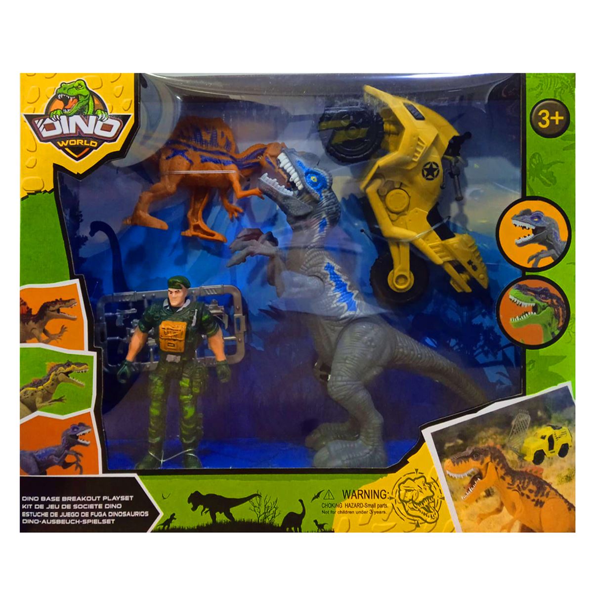 DİNO WORLD F3105-3 DİNOZOR ASKER+MOTOR 3+ 1