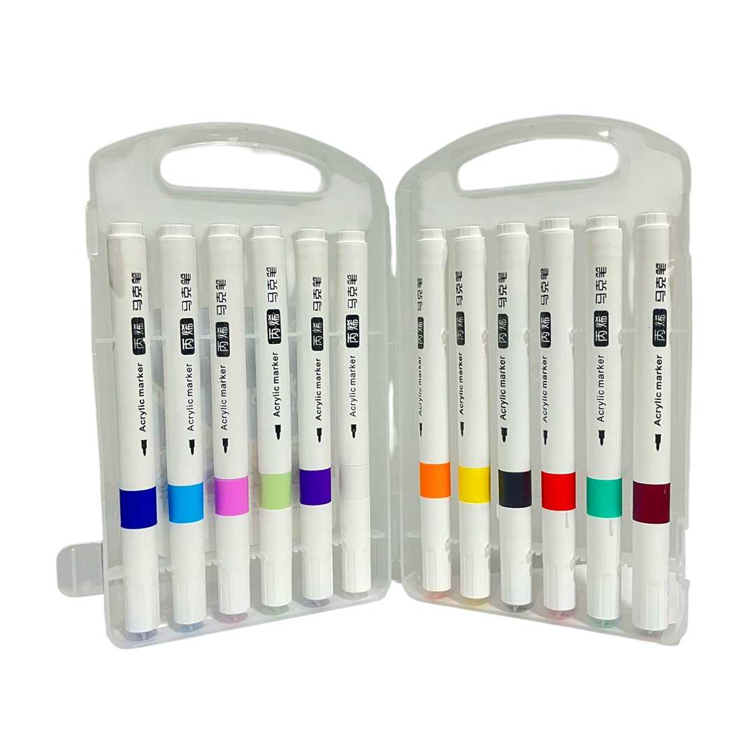 AİMEİLE AKRİLİK MARKER 12 RENK PP KUTU A-911-12 1