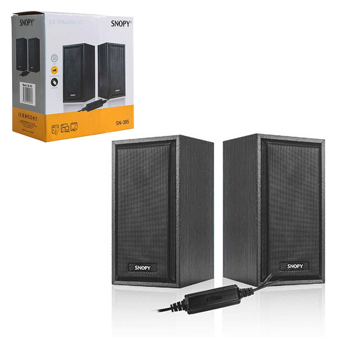 SNOPY SPEAKER SN-385 SİYAH 2.0 USB KABLOLU 1