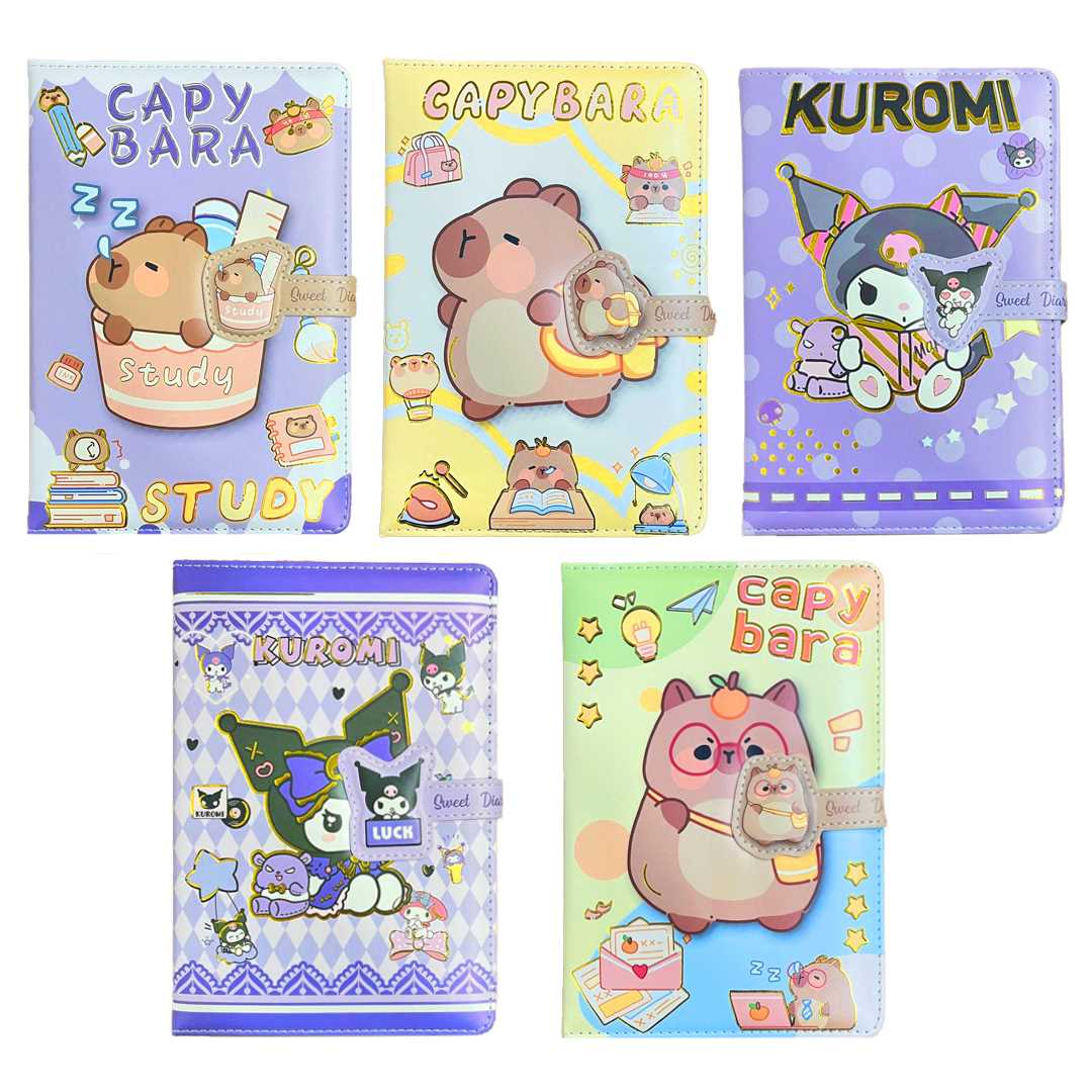 MAXX NOT DEFTERİ BM-5350 KUROMİ - CAPYBARA 13x18 DİKİŞLİ PUFFY KAPAK LÜX 1