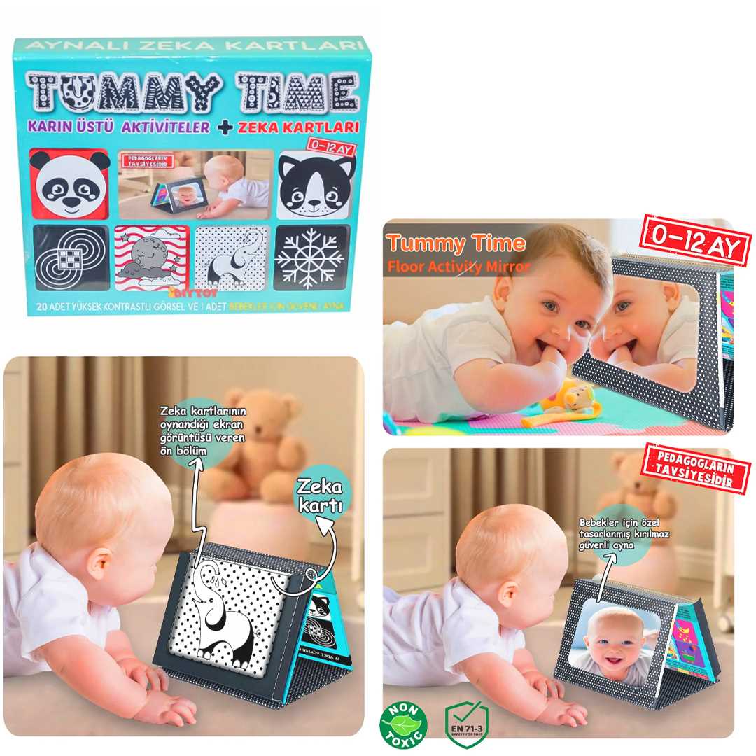 DİYTOY AYNALI ZEKA KARTLARI TUMMY TİME 0-12M 1