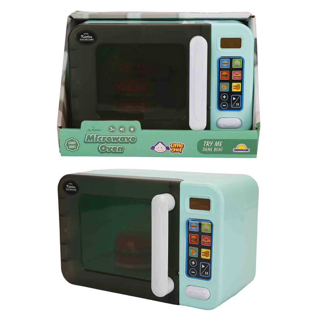 SUNMAN LİTTLE CHEF MİCROWAVE OVEN 998-3 MİKRODALGA FIRIN EV ALETİ SESLİ IŞIKLI PİLLİ 3+ 1
