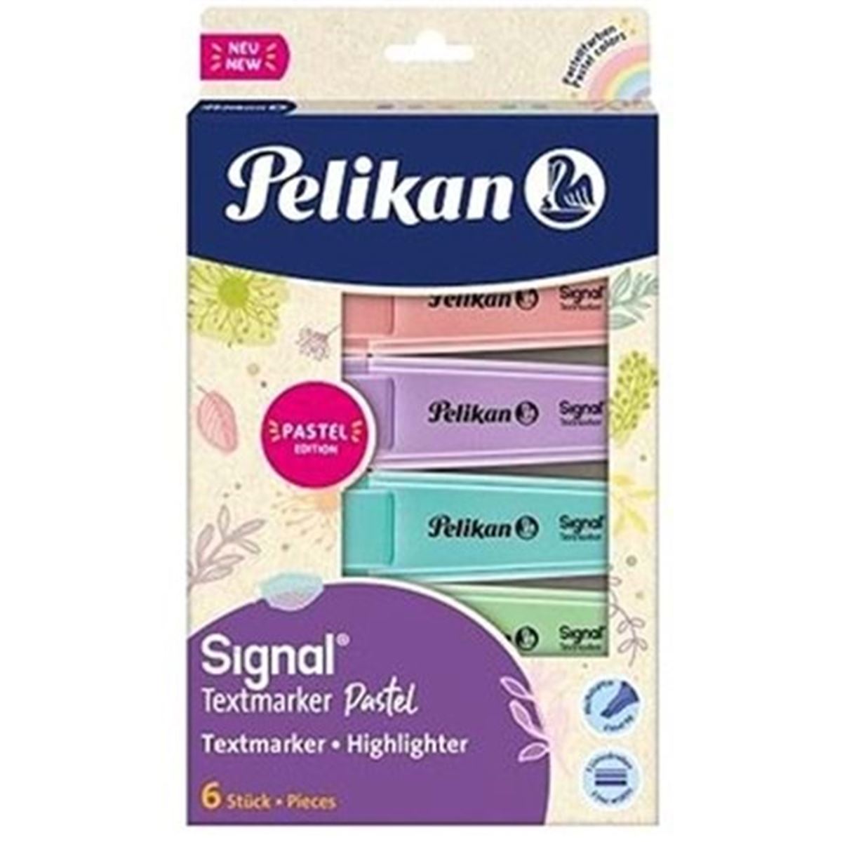 PELİKAN FOSFORLU KALEM PASTEL 6 RENK PL60078802FK6 1