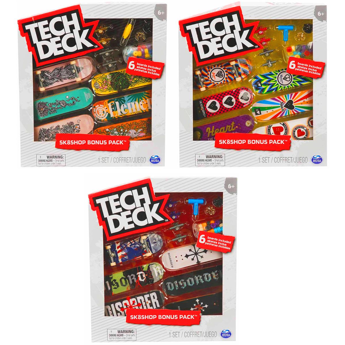 SPİN MASTER TECH DECK PARMAK KAYKAY 6028845 6 LI AKSESUARLI 6+ 1