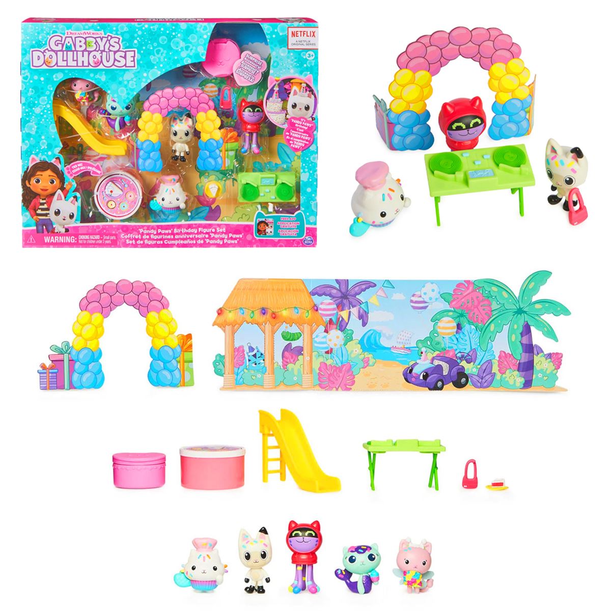 SPİN MASTER GABBYS DOLLHOUSE 6069141 PANDY PAWS DOĞUM GÜNÜ FİGÜR SETİ 3+ 1