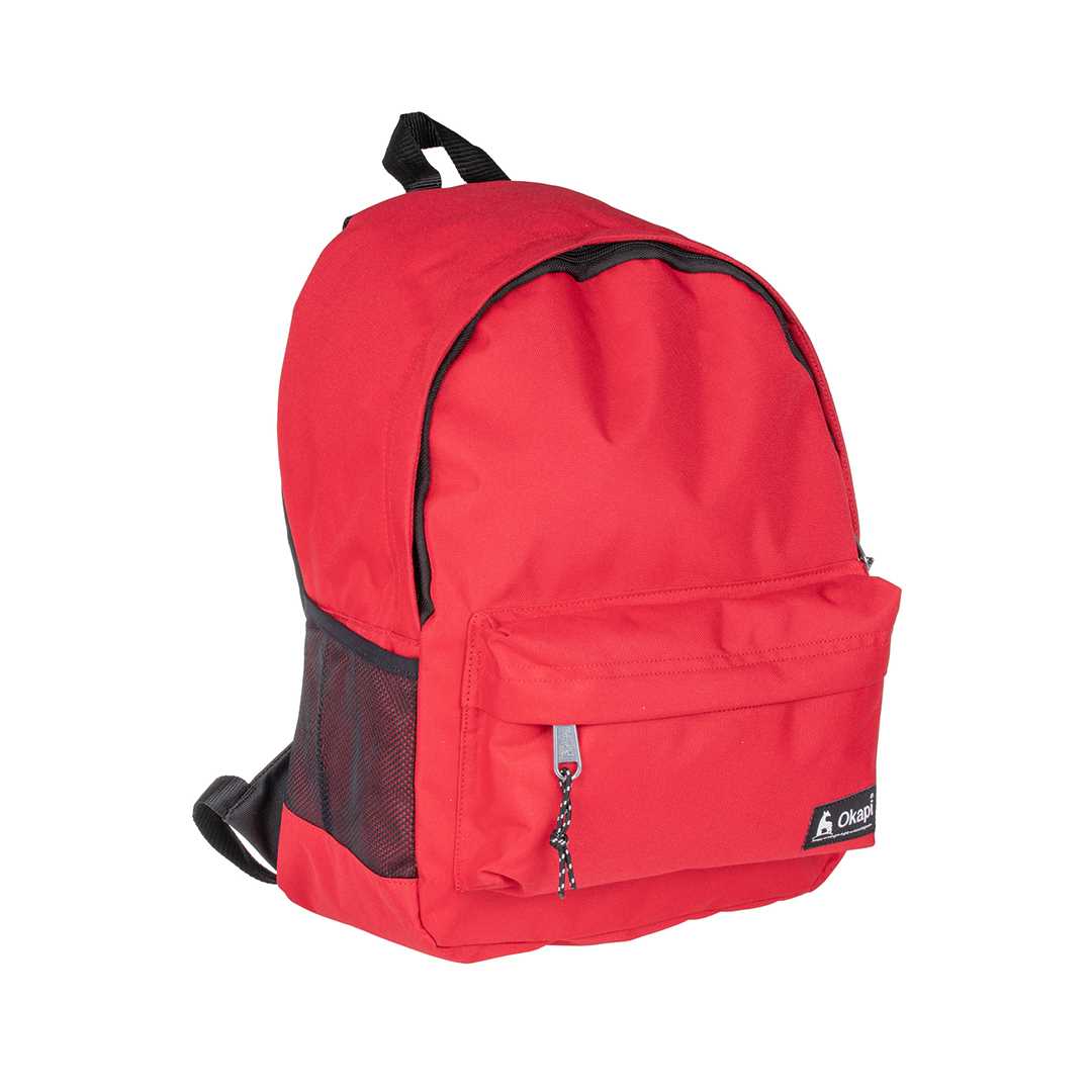 OKAPİ OKUL ÇANTASI KIRMIZI OKP-112 ÇİFT BÖLMELİ 1