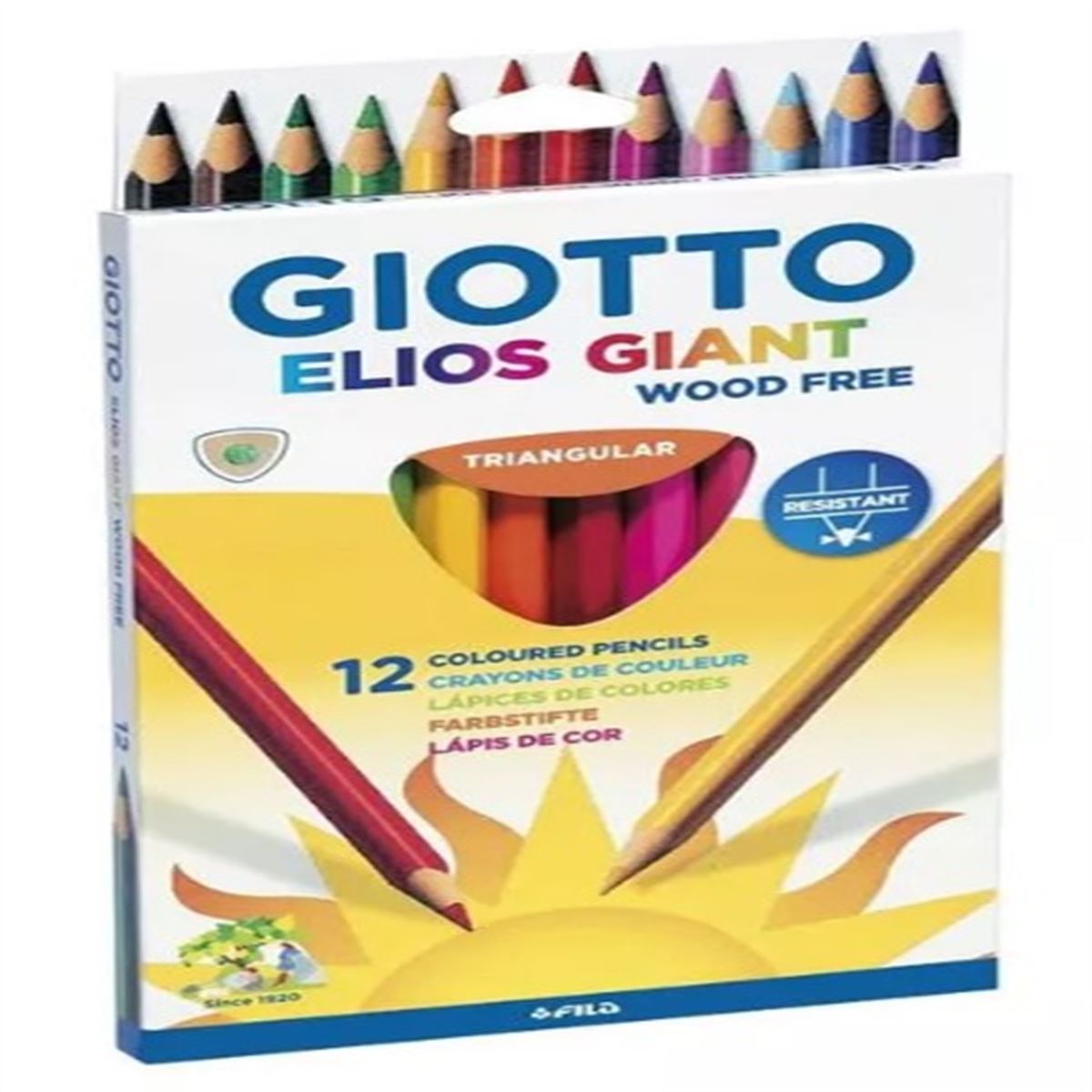 GİOTTO KURUBOYA ELİOS GİANT ÜÇGEN JUMBO 12 RENK 221500 1