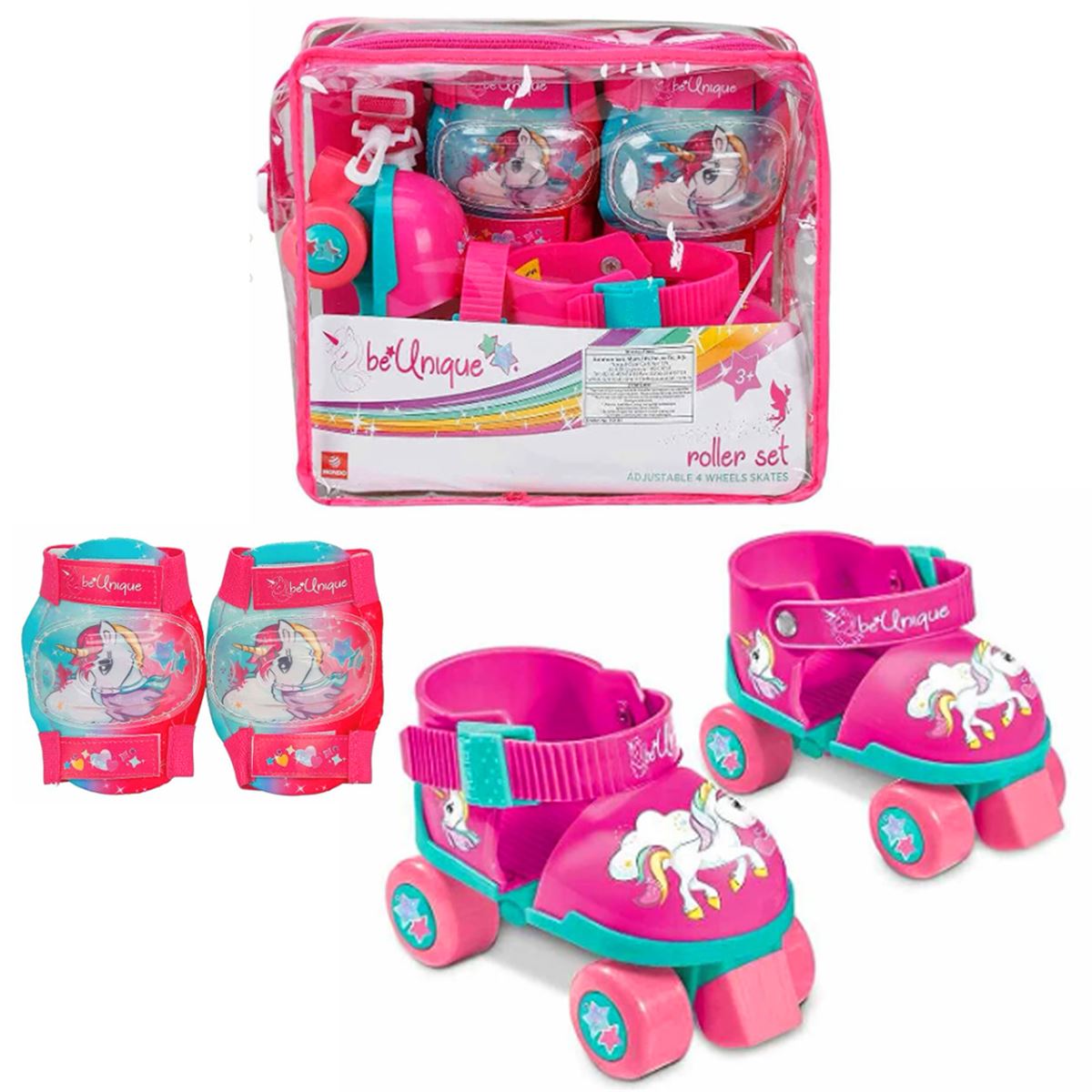 UNİCORN PATEN 28511 4 TEKER DİZLİK DİRSEKLİK SET ÇANTALI 22-29 1