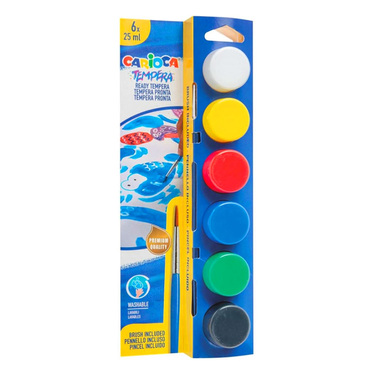 CARİOCA TEMPERA SULUBOYA 25 ML 6 RENK FIRÇALI 40433 1
