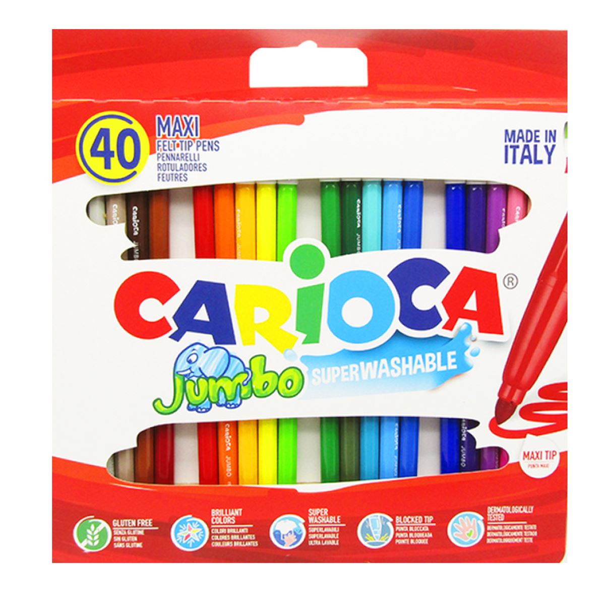 CARİOCA MAXİ KEÇELİ KALEM JUMBO 40 RENK 41257 1