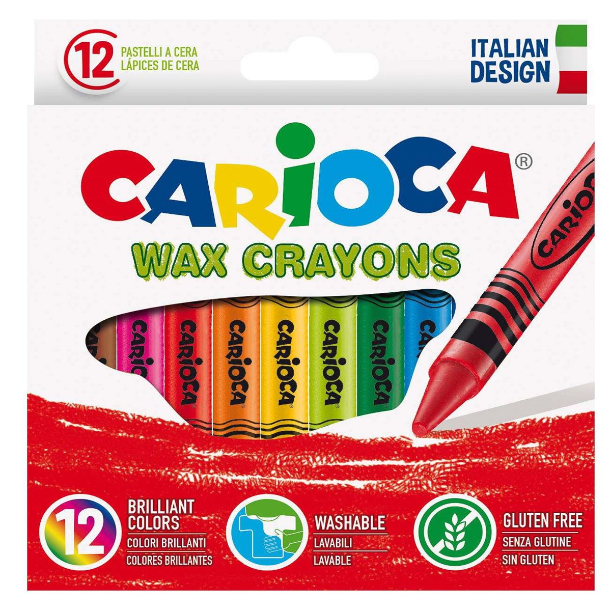 CARİOCA PASTEL BOYA WAX CRAYONS 12 RENK 42365 YIKANABİLİR 1