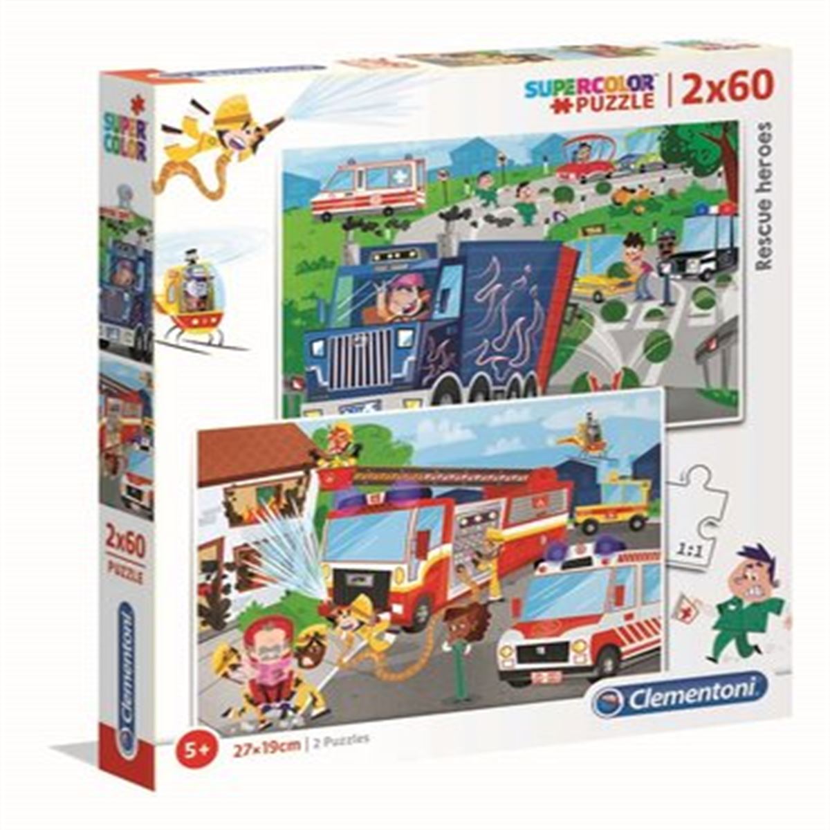 CLEMENTONİ PUZZLE 21602 RESCUE HEROES ON COM 2X60 PARÇA 1
