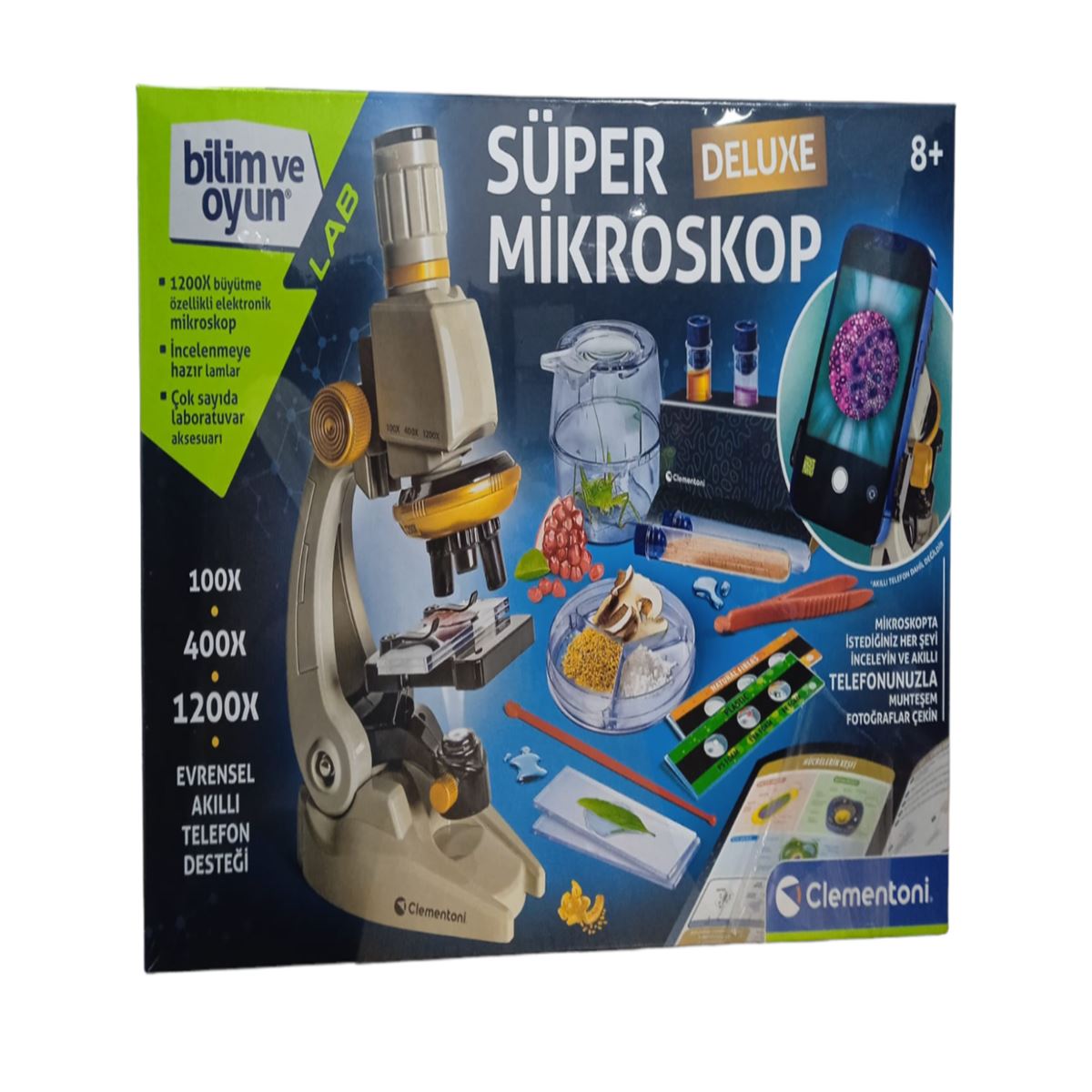 CLEMENTONİ BİLİM VE OYUN 64473 DELUXE SÜPER MİKROSKOP 8+ 1