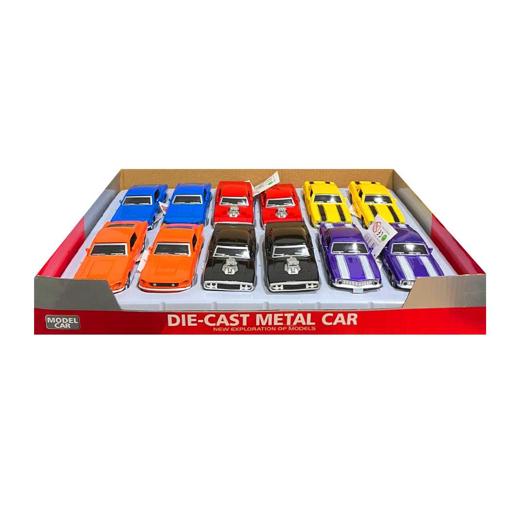 KİNGS TOY ÇEKBIRAK ARABA FY6078-12D DİE CAST METAL 3 MODEL 6 RENK 12 Lİ 3+ 1