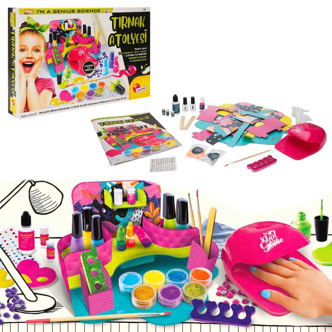 SUNMAN TIRNAK ATÖLYESİ TK97395 ELEKTRİKLİ OJE KURUTUCU HOBİ SETİ 7+ 1