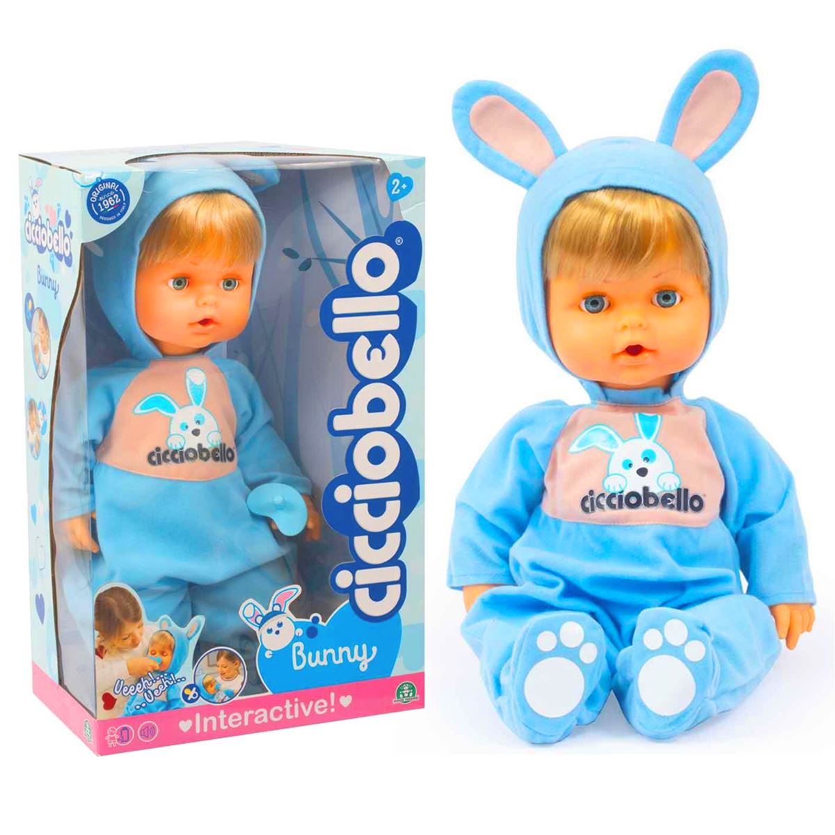 CİCCİOBELLO BUNNY CCB09001 TAVŞAN KOSTÜMLÜ BEBEK 42 CM 2+ 1