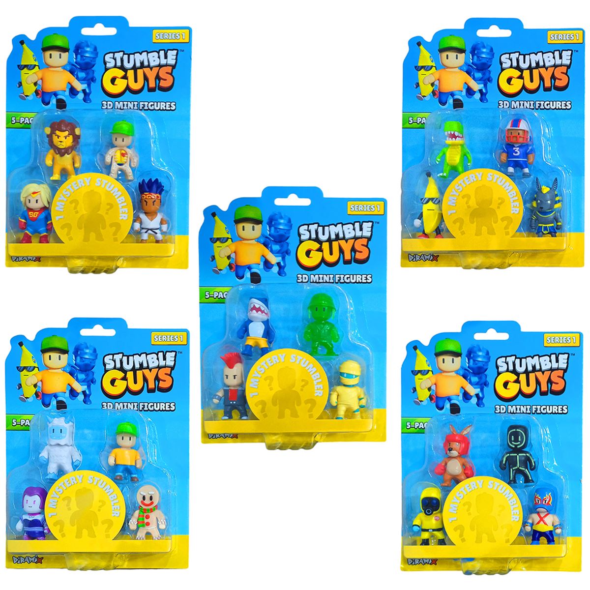GİOCHİ STUMBLE GUYS SG-30005-5 3D MİNİ 4 LÜ FİGÜR 3+ 1