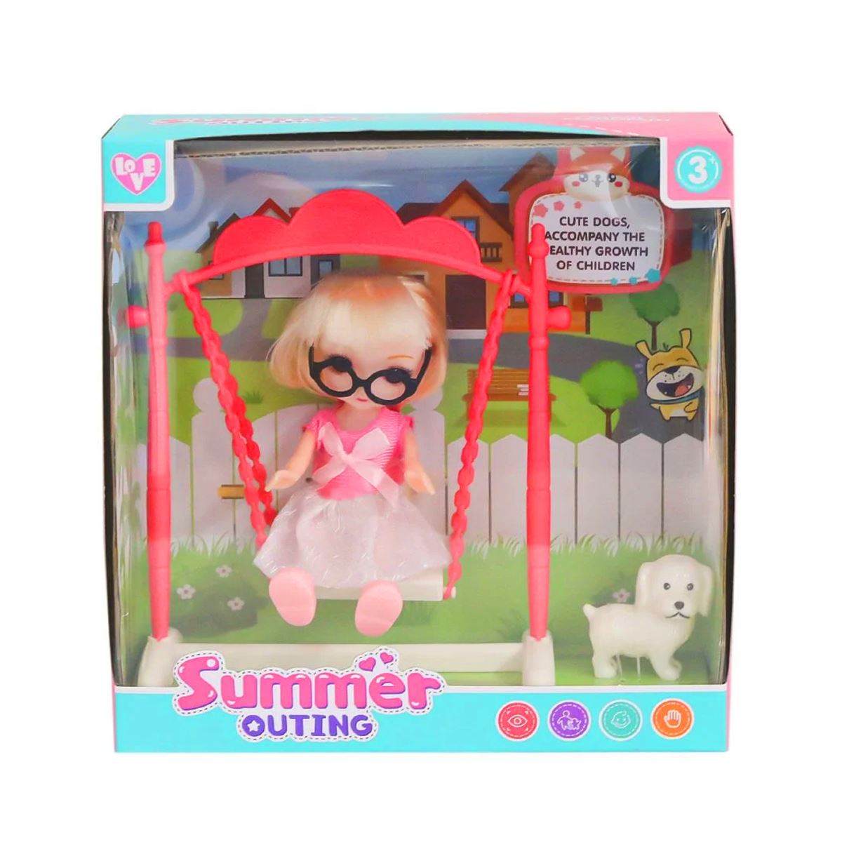 KARSAN SUMMER OUTİNG 925-141 SALINCAKLI KÖPEKLİ BEBEK SETİ 3+ 1