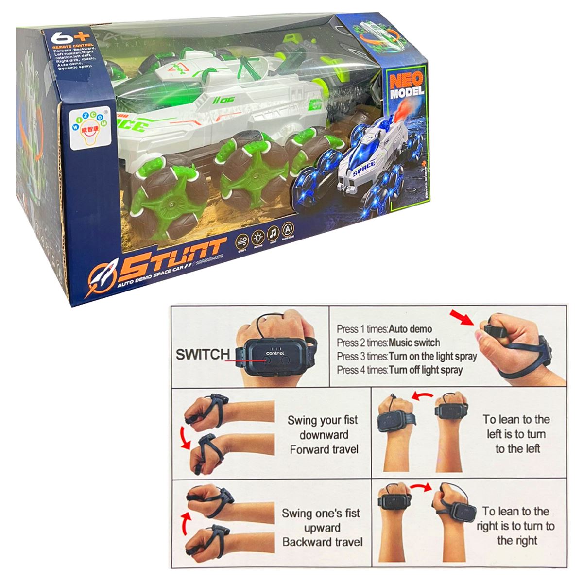 SPACE KUMANDALI ARAZİ ARACI 1370A R/C FONKSİYONEL 2.4GHZ 6 TEKER NEO MODEL SESLİ IŞIKLI 6+ 1