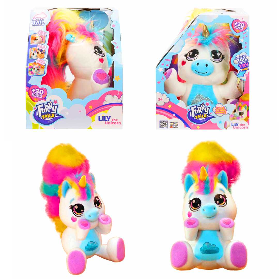 SUNMAN PELÜŞ FURRY TAİLS UNİCORN LİLY FURR001-UN SESLİ IŞIKLI 2+ 1