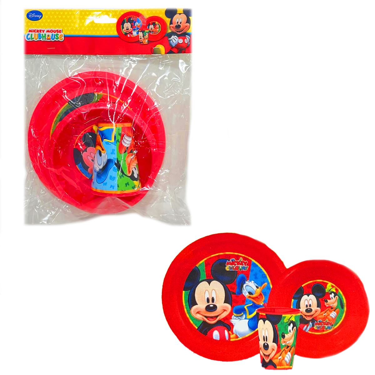 OYUNCAK DÜKKANI 59010 DİSNEY MİCKEY PLASTİK BARDAK TABAK KASE SET 1