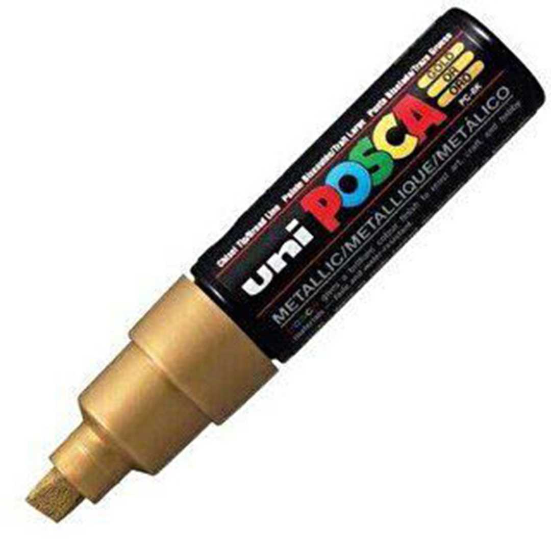 UNİ POSTER MARKÖRÜ POSCA PC-8K 8.0 ALTIN 6 LI 1