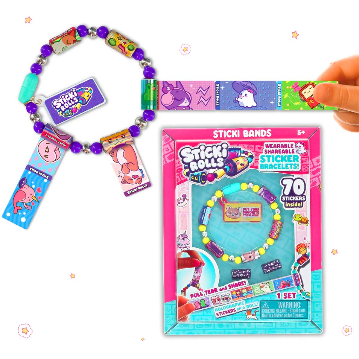STİCKİ ROLLS SR100 STİCKİ BANDS SİNGLE PACK BULK 70 STİCKERS HOBİ TAKI SETİ 5+ 1
