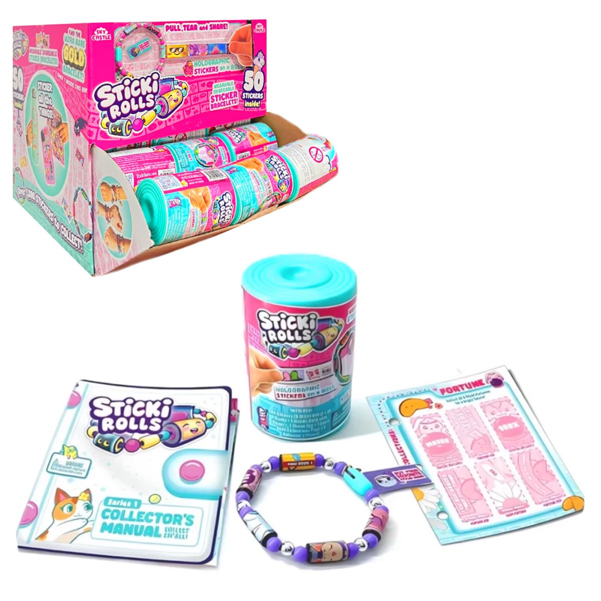 STİCKİ ROLLS SR101 STİCKİ BAND CAPSULE GRAVİTY BİN CDU 50 STİCKERS HOBİ TAKI SETİ  5+ 1