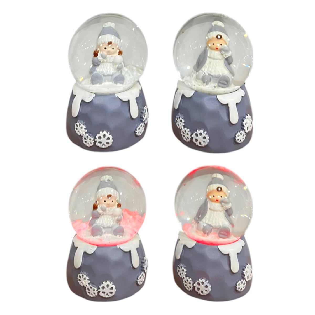 ERN KAR KÜRESİ 20240508-33 MİNİ BEBEK FİGÜRLÜ PİLLİ IŞIKLI 12 Lİ 1