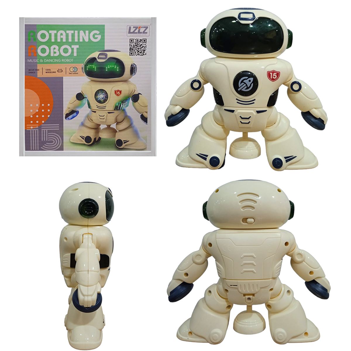 İNTER TOYS ROTATİNG ROBOT 667815 DANS EDEN DİJİTAL ROBOT IŞIKLI SESLİ PİLLİ 3+ 1