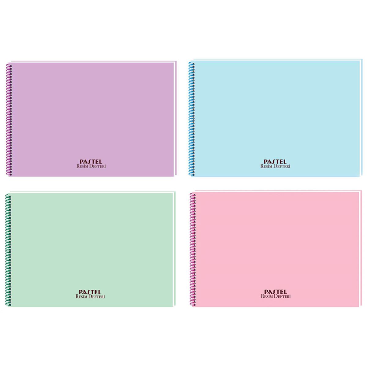 KESKİN PASTEL RESİM DEFTERİ SPİRALLİ PP KAPAK 35x50 20 YP 6 LI 306230-99 1