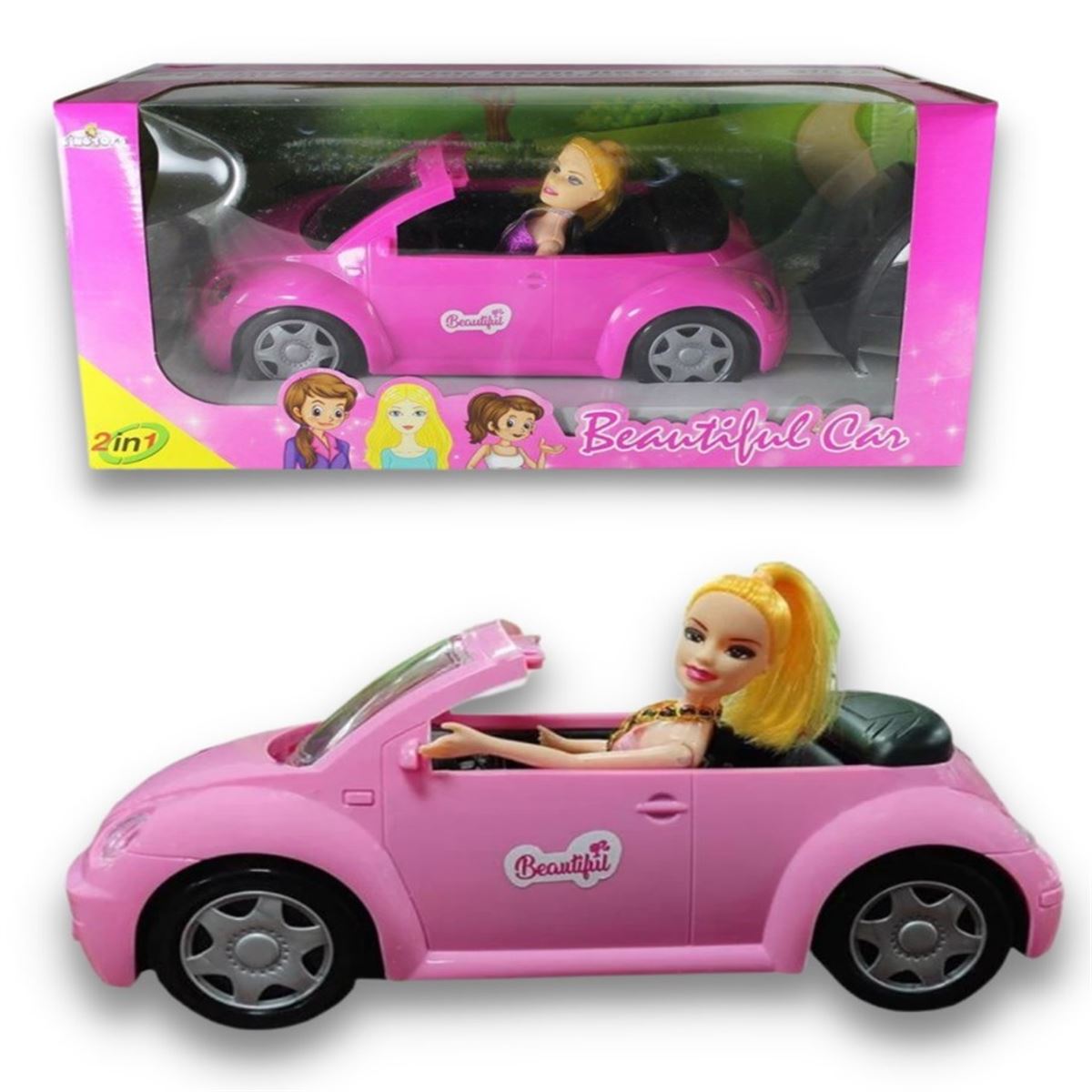 KİNG TOYS SÜRTMELİ ARABA YB-1979 BEBEKLİ SEVİMLİ ARABAM 2İN1 3+ 1