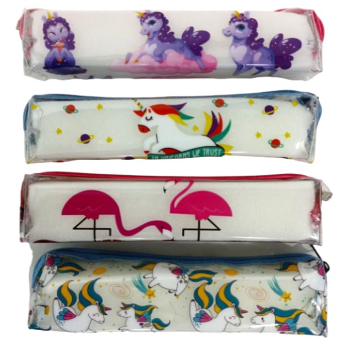 ALPER KALEM ÇANTASI 4048 MİNİ ŞEFFAF DESENLİ TEK BÖLMELİ 12 Lİ 1