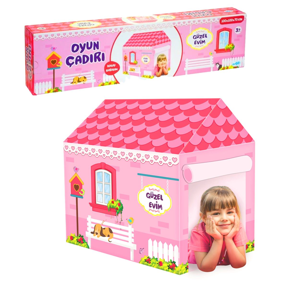 MEGA OYUN ÇADIRI 01111 GÜZEL EVİM 100X100X70 CM 3+ 1
