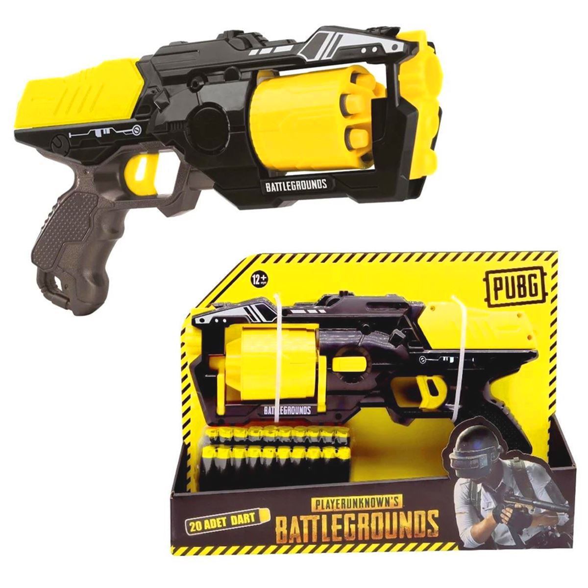 MEGA PUBG REVOLVER DART FIRLATICI 6464 20 ADET DART 12+ 1