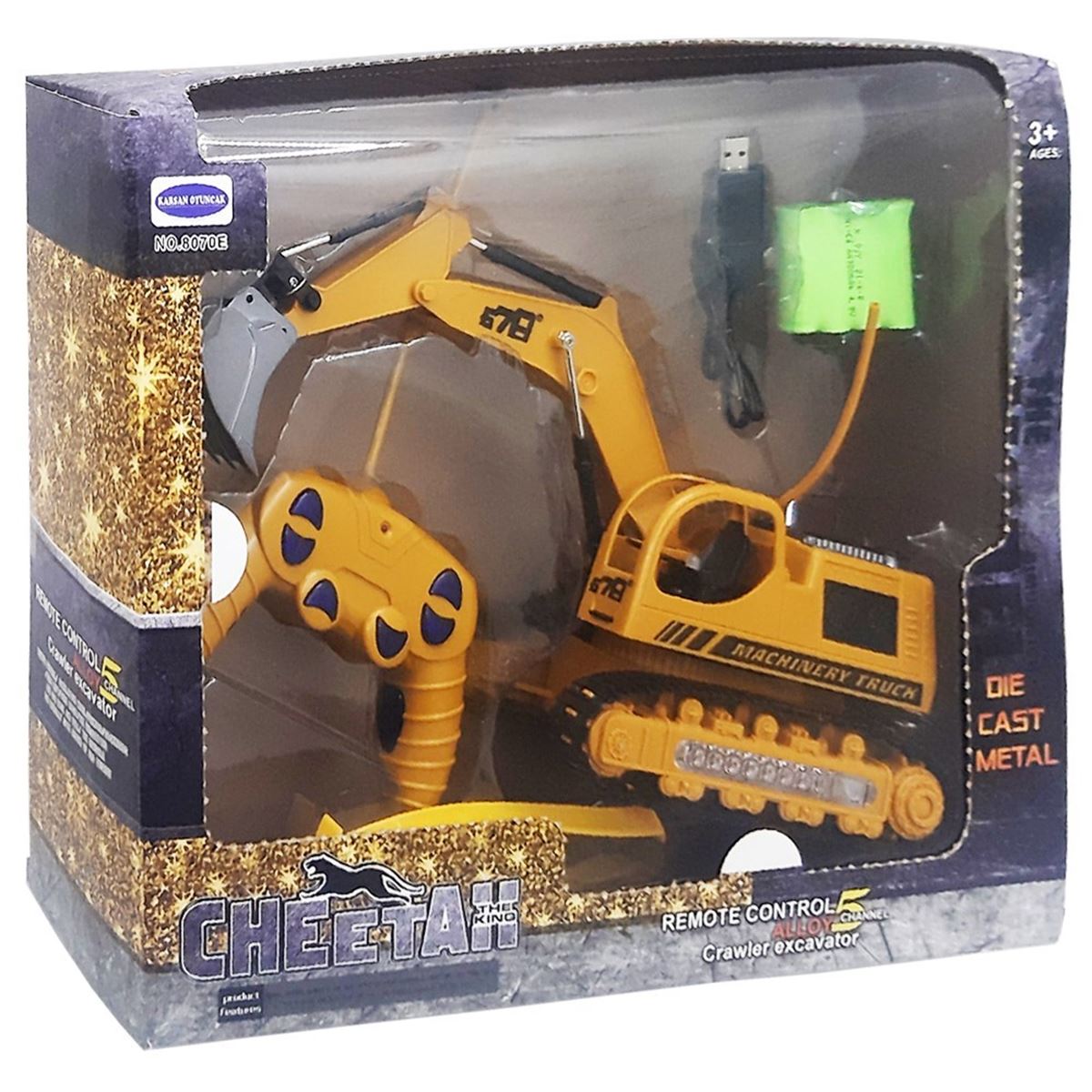 MEGA CHEETAH 8070E PALETLİ EKSKAVATÖR PİLLİ IŞIKLI KUMANDALI 3+ 1