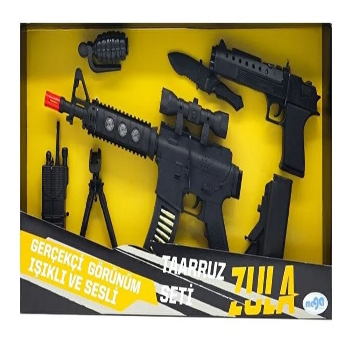 MEGA ZULA TAARRUZ SETİ MGA02143 GERÇEKÇİ GÖRÜNÜM SESLİ IŞIKLI 6+ 1