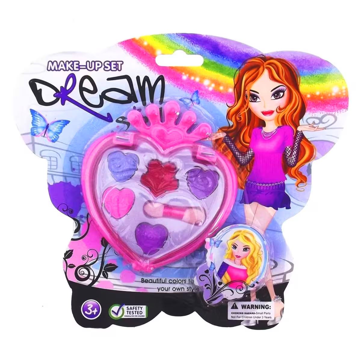 DREAM GİRL MAKYAJ SETİ 658E KALP ŞEKİLLİ SET 2 3+ 1