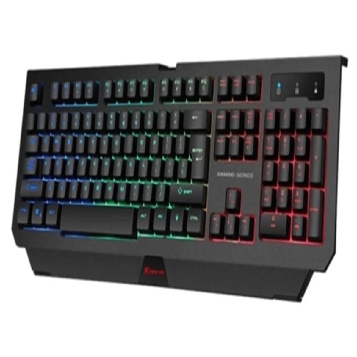 XTRİKE ME KLAVYE Q KB-507 BACKLİGHT SİYAH USB KABLOLU GÖKKUŞAĞI AYDINLATMALI MULTİMEDİA 1