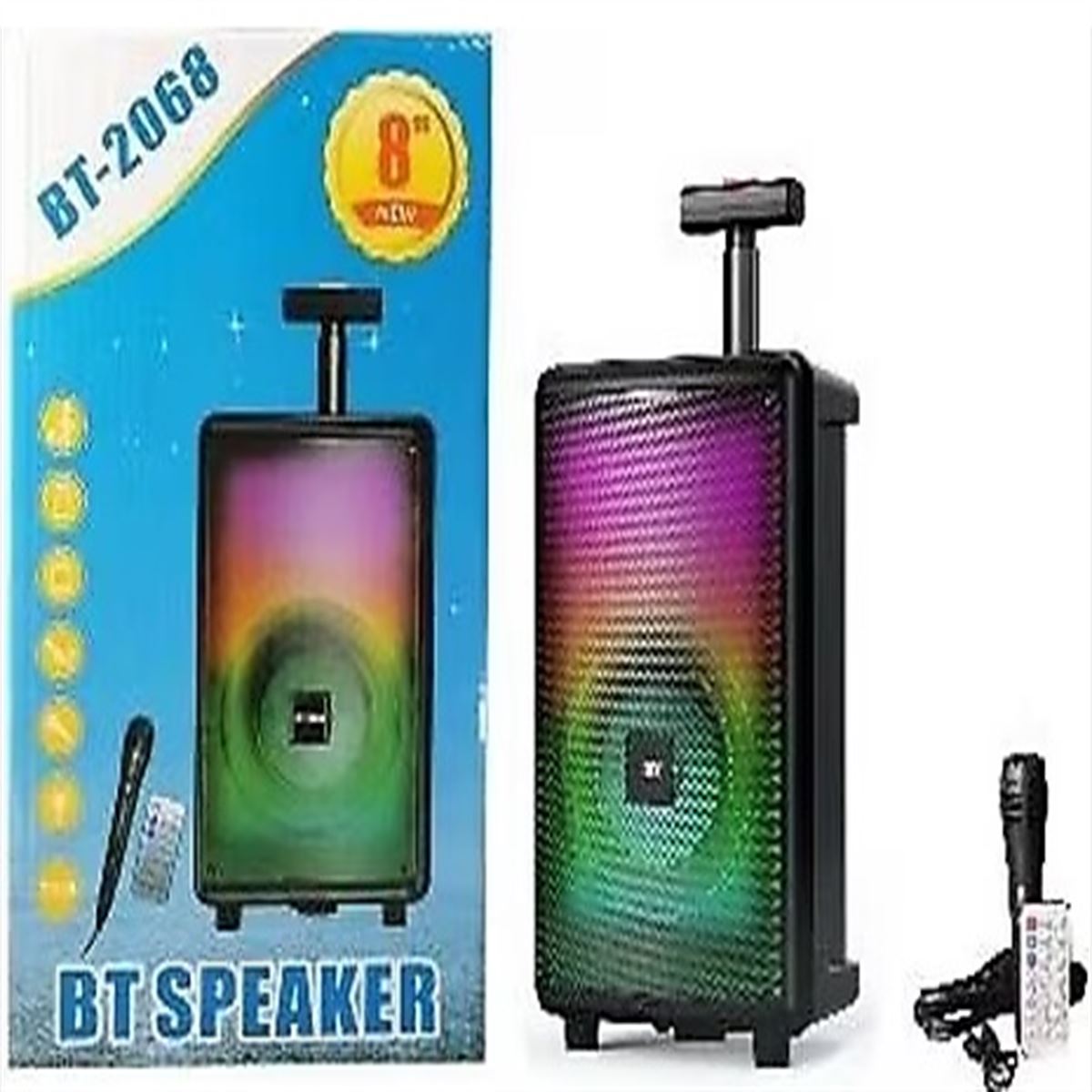 PLATOON SPEAKER PL-4130 BT-2068 RGB IŞIKLI BLUETOOTH+MİKROFON+KUMANDA 1