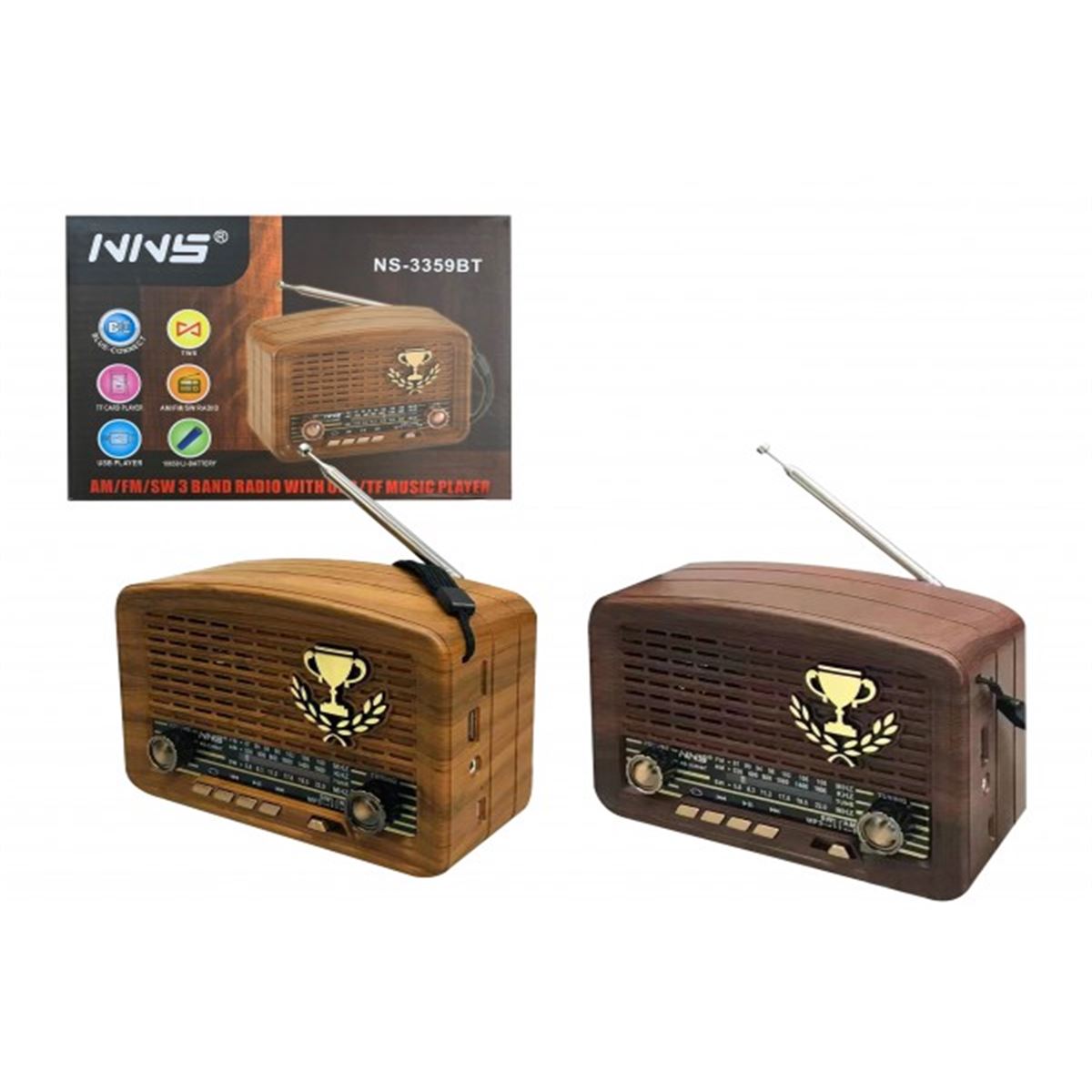 PLATOON SPEAKER PL-4380 AM+FM+SW BLUETOOTH NOSTALJİ GÖRÜNÜMLÜ 1