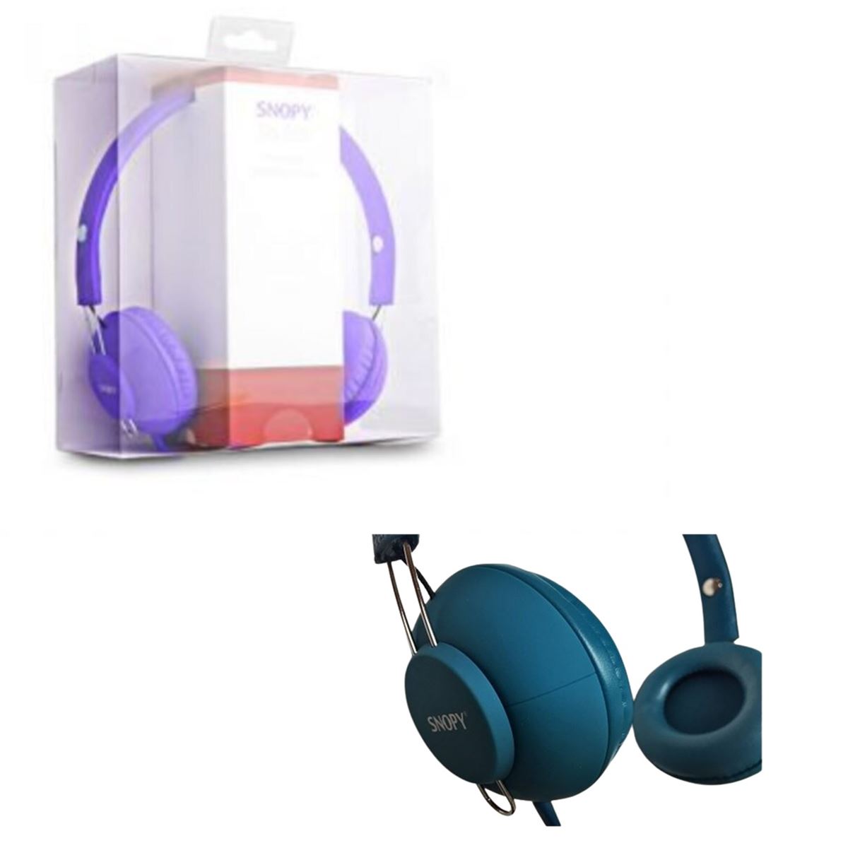 SNOPY KULAKLIK SN-933 MOBİL TELEFON UYUMLU RUBBER MAVİ MİKROFONLU 1