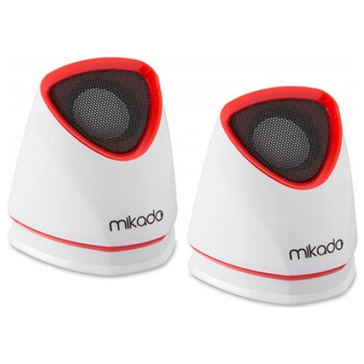 MİKADO SPEAKER MD-158 2.0 USB BEYAZ-KIRMIZI 1