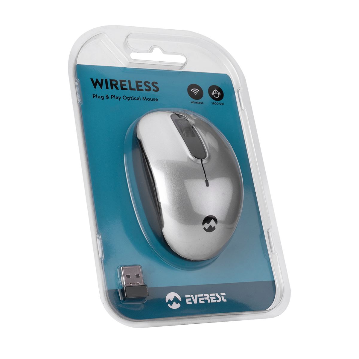 EVEREST MOUSE KABLOSUZ SMW-666 GÜMÜŞ 1